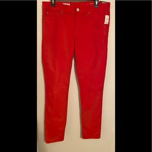 Gap 1969 Red Corduroy Legging Jeans Size 30/10r NWT